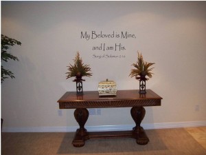 My Beloved is Mine and I am His Wall Decal/Wall Sticker/Wall Tattoo