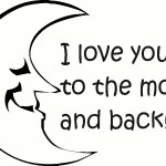 Wall Decal Quote I love you to the moon and back Wall Sticker Wall Transfer