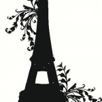 Wall Decal Eiffel Tower-Paris in Summer Wall Decal/ Wall Graphic-LARGE wall transfer