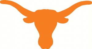 Longhorns Car Decal or Computer Decal in Texas Orange