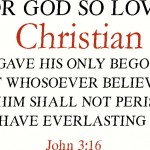 Wall Decal  John 3:16 For God so loved with Personalized Name Wall Decal/Wall Sticker/Wall Tattoo—Child/Family Name