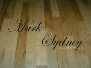 Wall Decal Quote Floor Decal Wedding Dance Floor Bride and Groom Names and Wedding Date XL Large Decal Wall Sticker Wall Transfer
