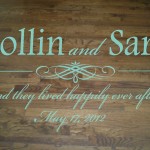 Wedding Dance Floor Decal Bride and Groom Names and Wedding Date XL Large Decal Wall Sticker Wall Transfer