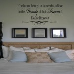 The future belongs to those who believe in the Beauty of their Dreams Eleanor Roosevelt Quote Wall Decal