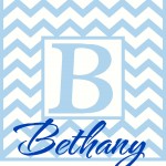 Monogram with Chevron frame wall decal wall art wall lettering for Girl or Boy