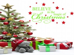 Believe in the magic of CHRISTmas Wall Decal Wall Quote Wall Sticker Transfer