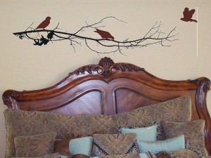 Tree Branch with 3 birdies wall decal/wall sticker/wall tattoo