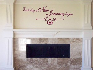 Each day a New Journey begins wall decal/wall sticker/wall words