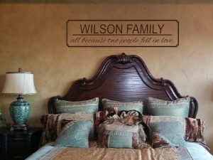 Modern Family Name Wall Decal