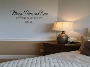 Mercy, Peace, and Love Wall Decal