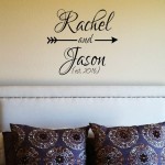 Trendy Personalized Names with Arrow Wall Decal