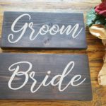 Bride & Groom Wood Signs